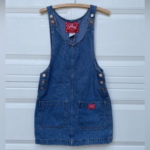 Vintage "Outlaw" Short Jean Jumper Dress